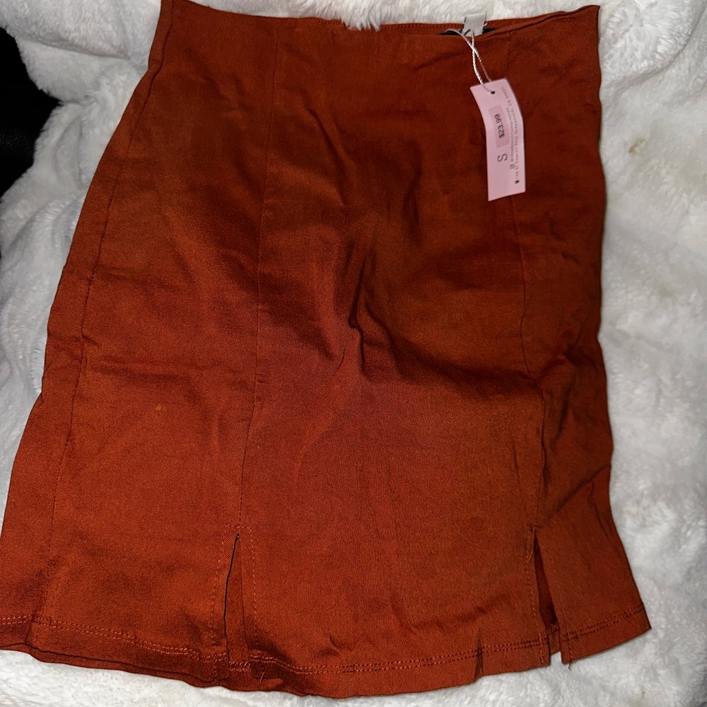 Brand New Size Small Rust Orange Mini Skirt